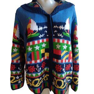 Large Women's Sweater Vintage The Eagles Eye Nautical Sailboat 1990's